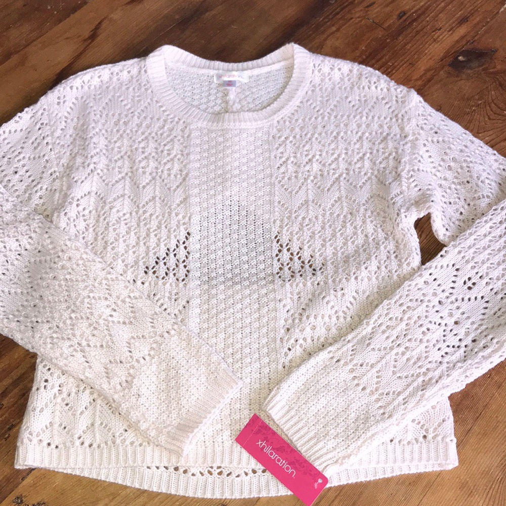 New Xhilaration Sweater ~Open Back~ sz XS SM pink